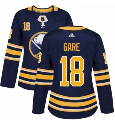 Womens Adidas Buffalo Sabres 18 Danny Gare Authentic Navy Blue Home NHL Jersey 