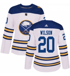 Womens Adidas Buffalo Sabres 20 Scott Wilson Authentic White 2018 Winter Classic NHL Jersey 