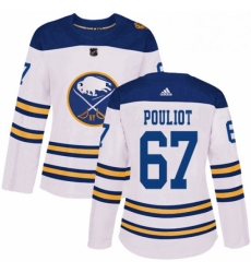 Womens Adidas Buffalo Sabres 67 Benoit Pouliot Authentic White 2018 Winter Classic NHL Jersey 