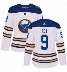 Womens Adidas Buffalo Sabres 9 Derek Roy Authentic White 2018 Winter Classic NHL Jersey 