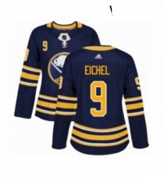 Womens Adidas Buffalo Sabres 9 Jack Eichel Authentic Navy Blue Home NHL Jersey 
