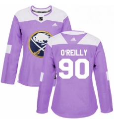 Womens Adidas Buffalo Sabres 90 Ryan OReilly Authentic Purple Fights Cancer Practice NHL Jersey 