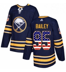 Womens Adidas Buffalo Sabres 95 Justin Bailey Authentic Navy Blue USA Flag Fashion NHL Jersey 