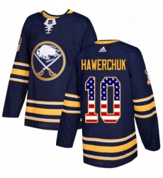 Youth Adidas Buffalo Sabres 10 Dale Hawerchuk Authentic Navy Blue USA Flag Fashion NHL Jersey 
