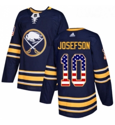 Youth Adidas Buffalo Sabres 10 Jacob Josefson Authentic Navy Blue USA Flag Fashion NHL Jersey 