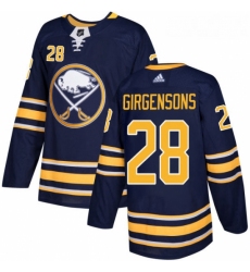Youth Adidas Buffalo Sabres 28 Zemgus Girgensons Premier Navy Blue Home NHL Jersey 