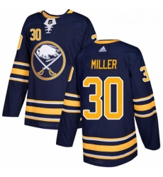 Youth Adidas Buffalo Sabres 30 Ryan Miller Premier Navy Blue Home NHL Jersey 