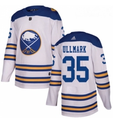 Youth Adidas Buffalo Sabres 35 Linus Ullmark Authentic White 2018 Winter Classic NHL Jersey 