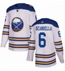 Youth Adidas Buffalo Sabres 6 Marco Scandella Authentic White 2018 Winter Classic NHL Jersey 
