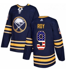 Youth Adidas Buffalo Sabres 9 Derek Roy Authentic Navy Blue USA Flag Fashion NHL Jersey 