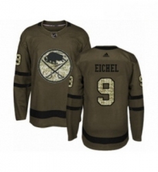 Youth Adidas Buffalo Sabres 9 Jack Eichel Premier Green Salute to Service NHL Jersey 