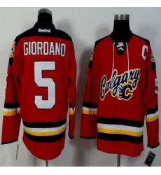 Calgary Flames #5 Mark Giordano Red Alternate Stitched NHL Jersey