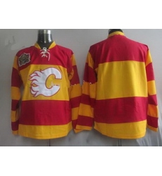 Calgary Flames Blank Red Orange Classic Hockey Jersey