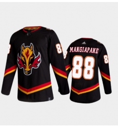 Men Calgary Flames 88 Andrew Mangiapane 2020 21 Black Reverse Retro Stitched Jersey