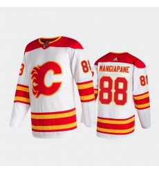 Men Calgary Flames 88 Andrew Mangiapane Away White 2020 21 Authentic Pro Jersey