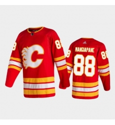 Men Calgary Flames 88 Andrew Mangiapane Red Stitched Jersey