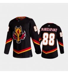 Men Calgary Flames 88 Andrew Mangiapane Reverse Retro 2020 21 Black Authentic Jersey