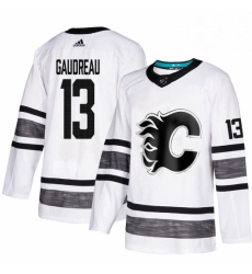 Mens Adidas Calgary Flames 13 Johnny Gaudreau White 2019 All Star Game Parley Authentic Stitched NHL Jersey 