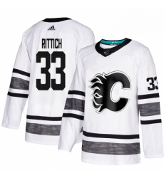 Mens Adidas Calgary Flames 33 David Rittich White 2019 All Star Game Parley Authentic Stitched NHL Jersey 