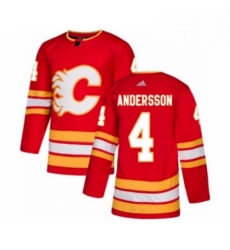 Mens Adidas Calgary Flames 4 Rasmus Andersson Premier Red Alternate NHL Jersey 