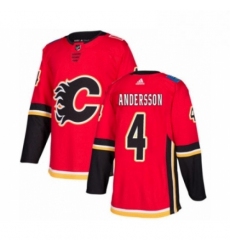 Mens Adidas Calgary Flames 4 Rasmus Andersson Premier Red Home NHL Jersey 