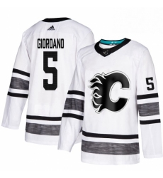 Mens Adidas Calgary Flames 5 Mark Giordano White 2019 All Star Game Parley Authentic Stitched NHL Jersey 