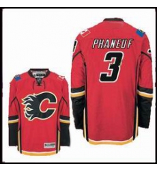 RBK hockey jerseys,Calgary Flames 3# PHANEU red jerseys