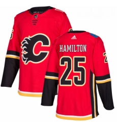 Youth Adidas Calgary Flames 25 Freddie Hamilton Authentic Red Home NHL Jersey 