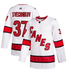 Hurricanes 37 Andrei Svechnikov White Road Authentic Stitched Hockey Jersey