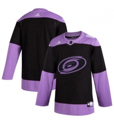 Hurricanes Blank Black Purple Hockey Fights Cancer Adidas Jersey