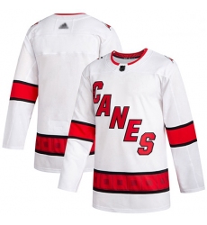 Hurricanes Blank White Road Authentic Stitched Hockey Jersey