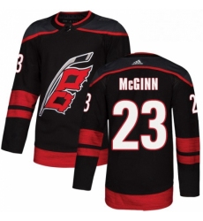 Mens Adidas Carolina Hurricanes 23 Brock McGinn Premier Black Alternate NHL Jersey 
