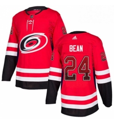 Mens Adidas Carolina Hurricanes 24 Jake Bean Authentic Red Drift Fashion NHL Jersey 