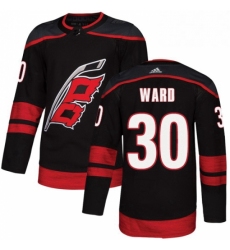 Mens Adidas Carolina Hurricanes 30 Cam Ward Premier Black Alternate NHL Jersey 