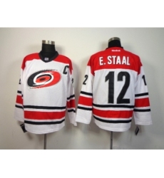 NHL Carolina Hurricanes #12 Eric Staal white Home Jerseys