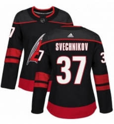 Womens Adidas Carolina Hurricanes 37 Andrei Svechnikov Authentic Black Alternate NHL Jersey 
