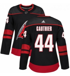 Womens Adidas Carolina Hurricanes 44 Julien Gauthier Premier Black Alternate NHL Jersey 