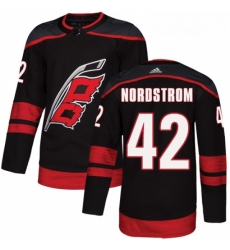 Youth Adidas Carolina Hurricanes 42 Joakim Nordstrom Premier Black Alternate NHL Jersey 