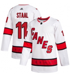 Youth Hurricanes 11 Jordan Staal White Road Authentic Stitched Hockey Jersey
