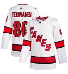Youth Hurricanes 86 Teuvo Teravainen White Road Authentic Stitched Hockey Jersey