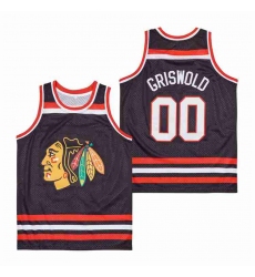 Blackhawks 00 Clark Griswold Black Authentic Stitched Jerseys