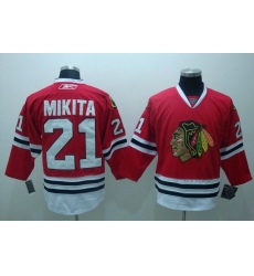 Blackhawks #21 Stan Mikita Stitched Red NHL Jersey