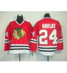 Blackhawks #24 Martin Havlat Red CCM Throwback Stitched NHL Jersey