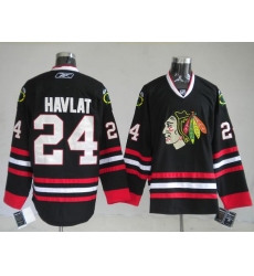 Blackhawks #24 Martin Havlat Stitched Black NHL Jersey
