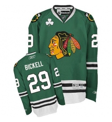 Blackhawks #29 Bryan Bickell Green Stitched NHL Jersey