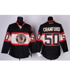 Blackhawks #50 Corey Crawford Black New Third Stitched NHL Jersey
