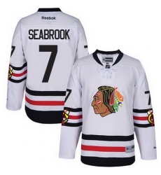 Blackhawks #7 Brent Seabrook White 2017 Winter Classic Stitched NHL Jersey