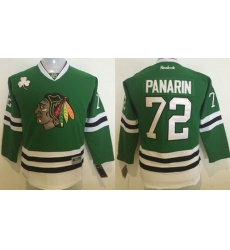 Blackhawks #72 Artemi Panarin Green Stitched Youth NHL Jersey