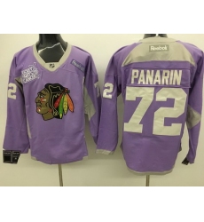 Blackhawks 72 Artemi Panarin Purple Hockey Fights Cancer Reebok Jersey