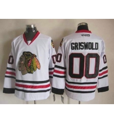 Chicago Blackhawks 00 GRISWOLD white jersey